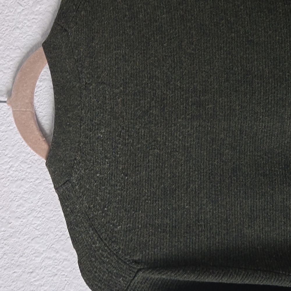 Bonobos Dark Green Academia 100% Extra Fine merino Wool sweater - Picture 5 of 7